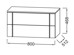 Фото Тумба под раковину Jacob Delafon Nouvelle Vague 80 см, EB3054-G91, цвет аквамарин глянцевый