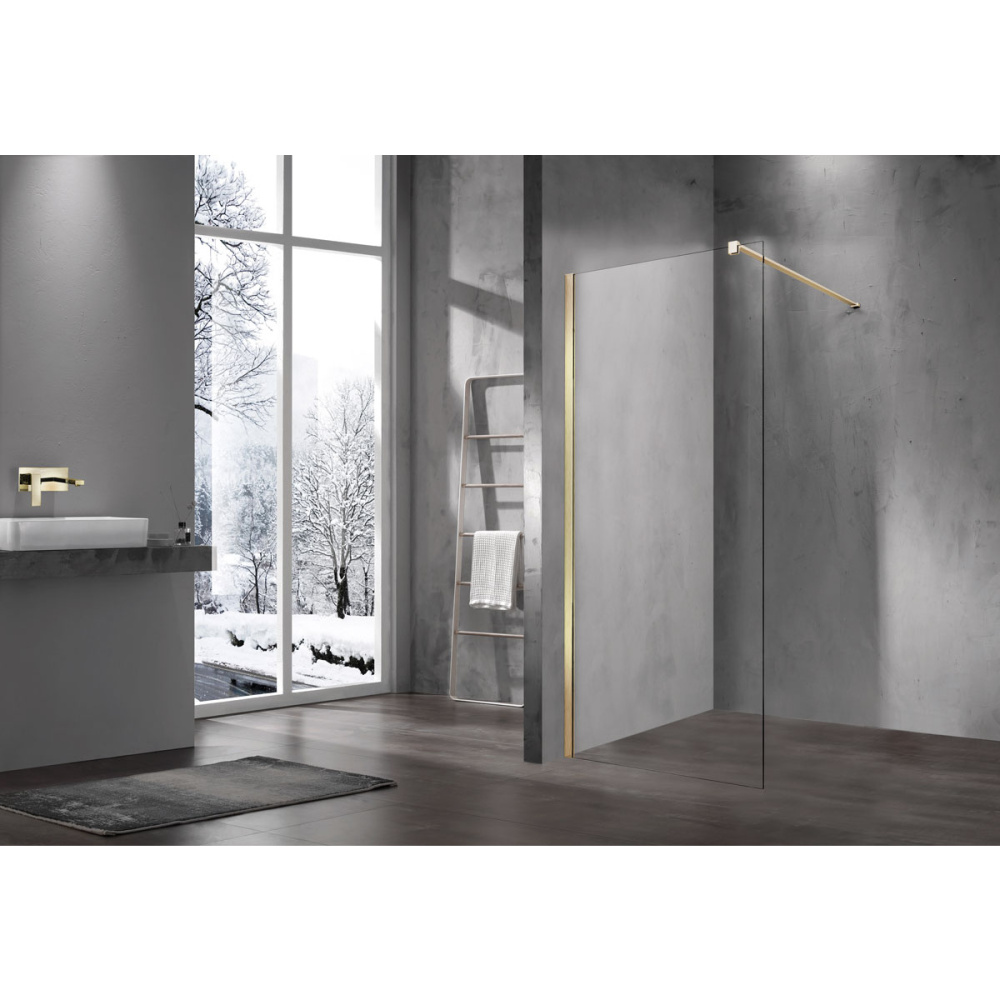 Душевая перегородка Vincea Walk in (VSW-1H800CLG) золото, матовое