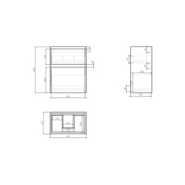 Тумба подвесная Dreja Slim (99.0500) 52 см