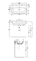 Раковина Simas Baden Baden BB12bi*1 подвесная, 80 х 45 х 16.5 см