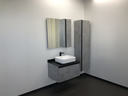 Comforty 00004149063 Зеркало-шкаф "Эдинбург-75" бетон светлый