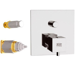 REMER Qubika QT09KBNO Термостат для ванны - внешняя часть (черный матовый)