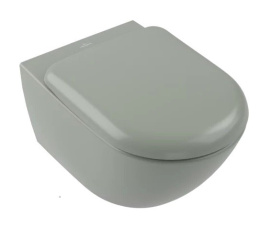 Фото Подвесной безободковый унитаз Villeroy&Boch Antao (4674T0R8) Morning Green