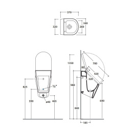 Крышка для писсуара Globo Forty3 (FO024BI) белый