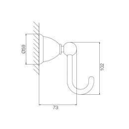 FIMA Carlo Frattini Style F6044/1CR Крючок для халата/полотенца