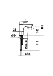 Смеситель для раковины Laufen Cityplus 3.1175.1.004.110.1