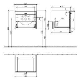 Тумба под раковину 9871N1BM VILLEROY&BOCH Central Line, 484 x 405 x 415 мм
