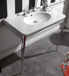 Раковина консоль Kerasan Retro 1049K0 на хромированных ножках (100 см)