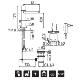 NOBILI Loop E EC90118/1CR Электронный смеситель для раковины (хром)
