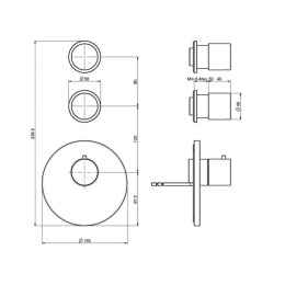 Термостат для ванны F3083X2INOX FIMA Carlo Frattini FIMATHERM