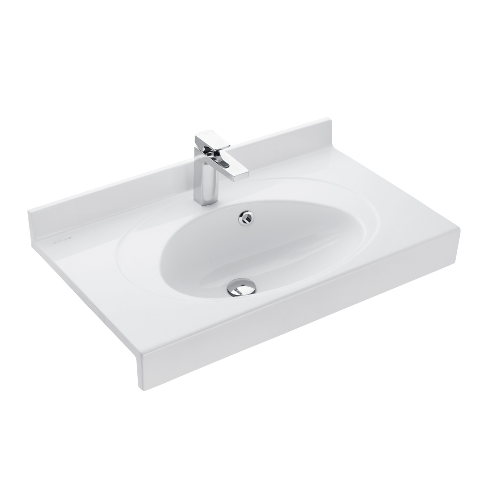 Фото Раковина Aquaton Отель 3/80 белая с навесами 1A70063NOT010