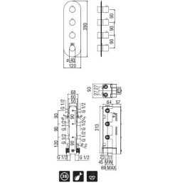 NOBILI Plus PL00104CR_WE00104 Термостат для душа (хром)