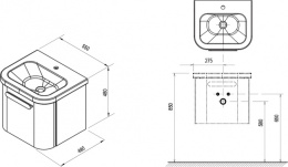 Тумба под умывальник Ravak Chrome (X000000635)