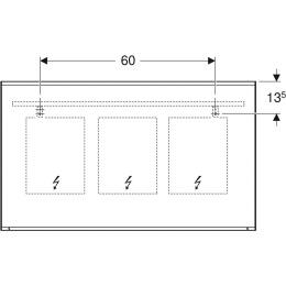 Зеркало Geberit Option Plus 501.074.00.1, 120 х 70 см, со светодиодной подсветкой
