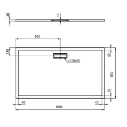 Поддон душевой Ideal Standart Ultra Flat New T4468V1 100 x 80 см ультратонкий, прямоугольный, белый