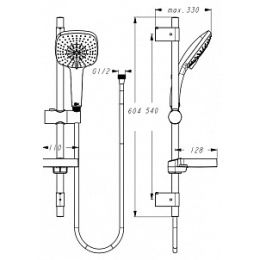 Душевой гарнитур Ideal Standard IdealRain Cube (B0008AA) хром