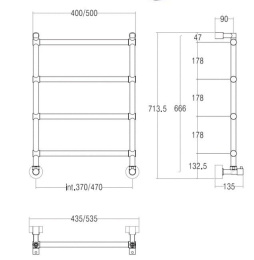 Фото Водяной полотенцесушитель Margaroli Sole 442 4424704(26)OBN (бронза)