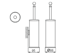 Ершик для унитаза Cisal Croisette 4038.01H.BA