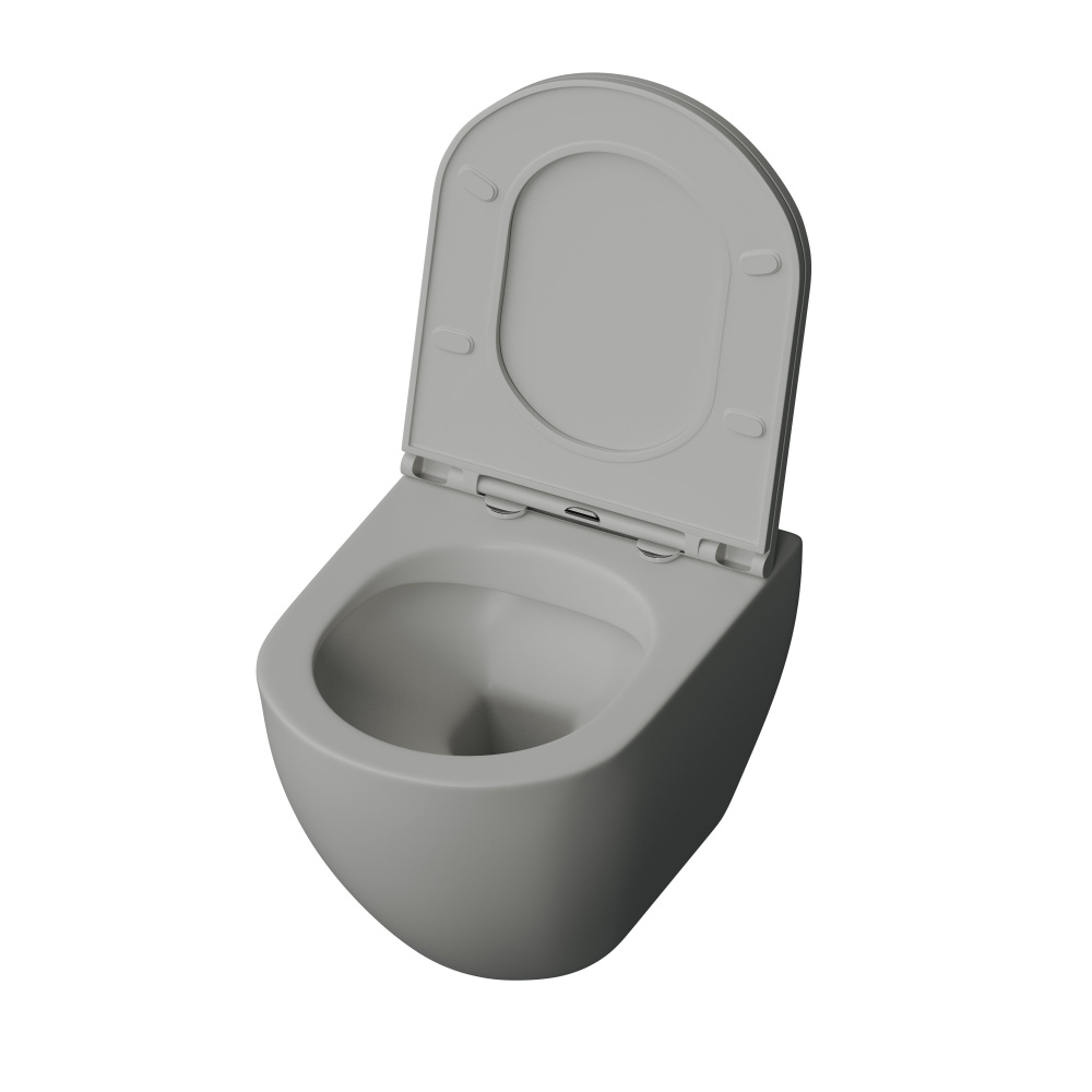 Унитаз подвесной Grossman (GR-4455GMS) серый, матовый