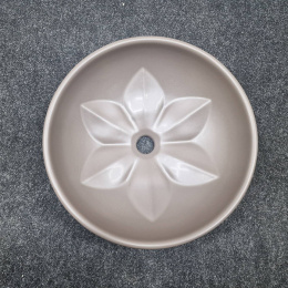 Фото AZZURRA FLEUR LALA045160F0TO*0 Раковина накладная круглая диаметр 45хh16см, без отв., цвет Tortora