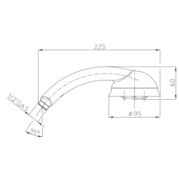 Ручной душ Bossini Ambra B00078.022 бронза