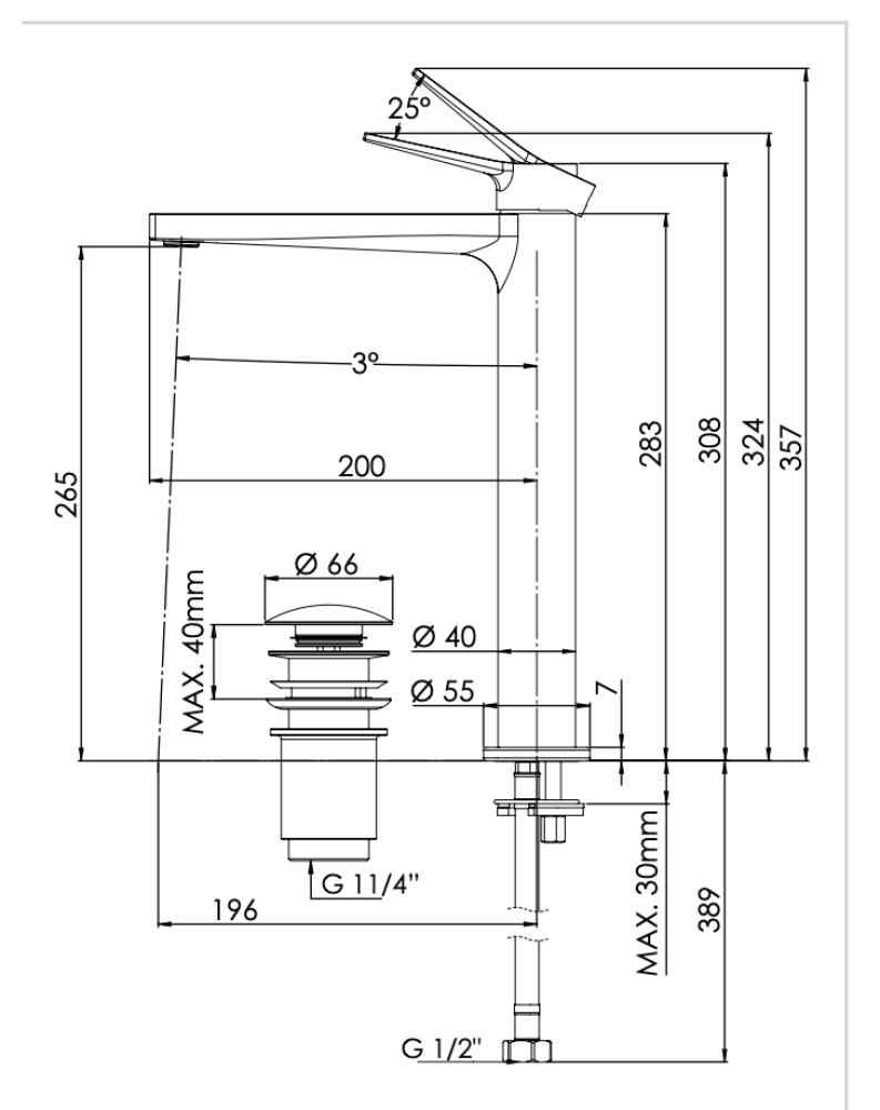 Фото Смеситель для раковины Remer Slash SL10L