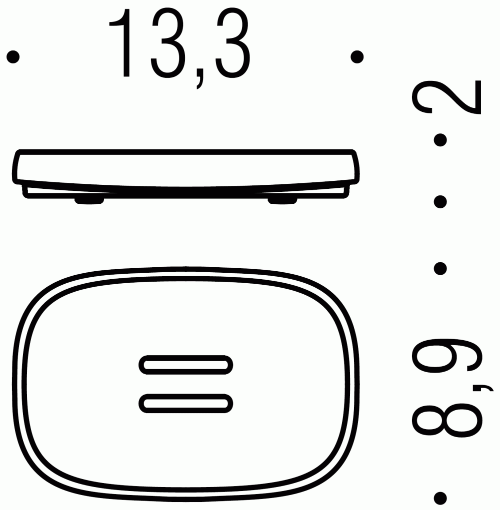 Фото Colombo Trenta B30400CR Мыльница настольная, хром