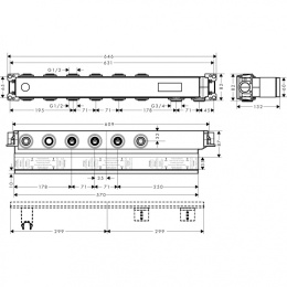 Модуль термостата 18312180 Hansgrohe Axor