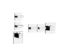 Смеситель для душа Gessi Rettangolo Wellness (43214#299) Black XL