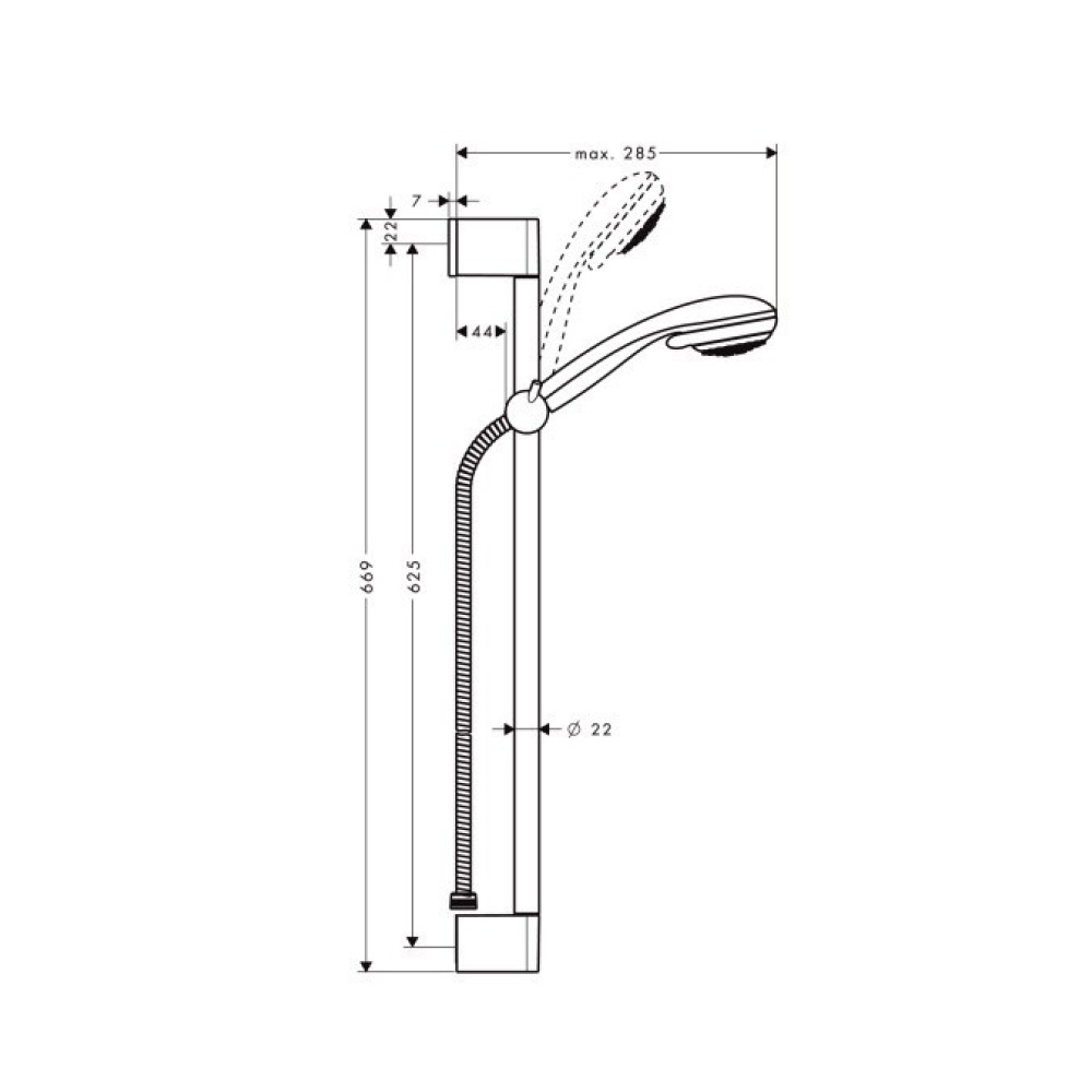 Душевой гарнитур Hansgrohe Crometta (27763000) хром