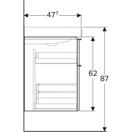 Geberit iCon 841422000 Тумба для раковины, с ящиками выдвижными