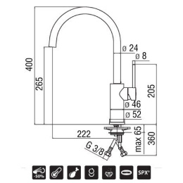 NOBILI Web WB00113CR Смеситель для кухни (хром)