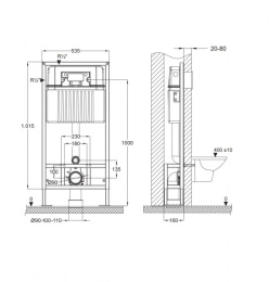Инсталляция для унитаза Pestan Sava Free Standing 40006480