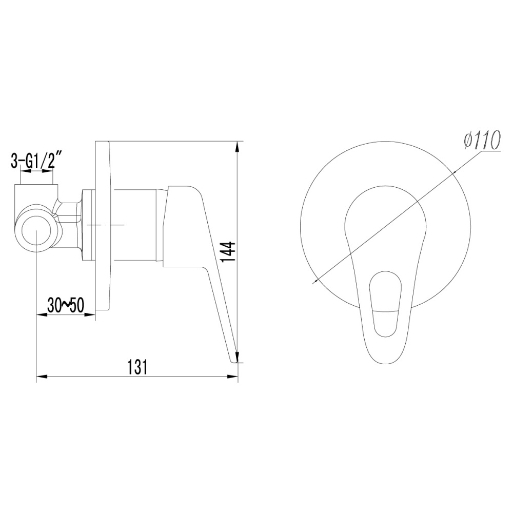 Смеситель для душа Lemark Luna (LM4123C) хром