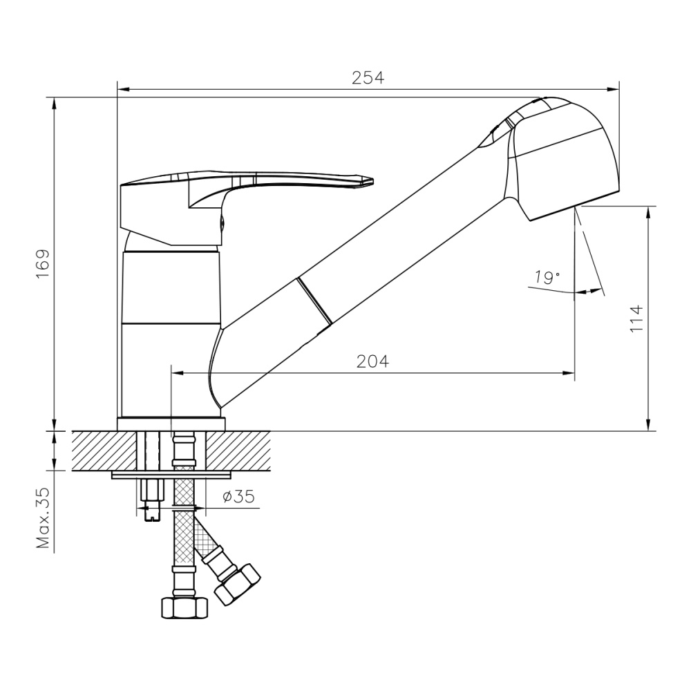 Фото Смеситель для кухни DECOROOM DR70 (DR70023)