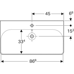 Раковина подвесная Geberit Smyle Square 500.251.01.1