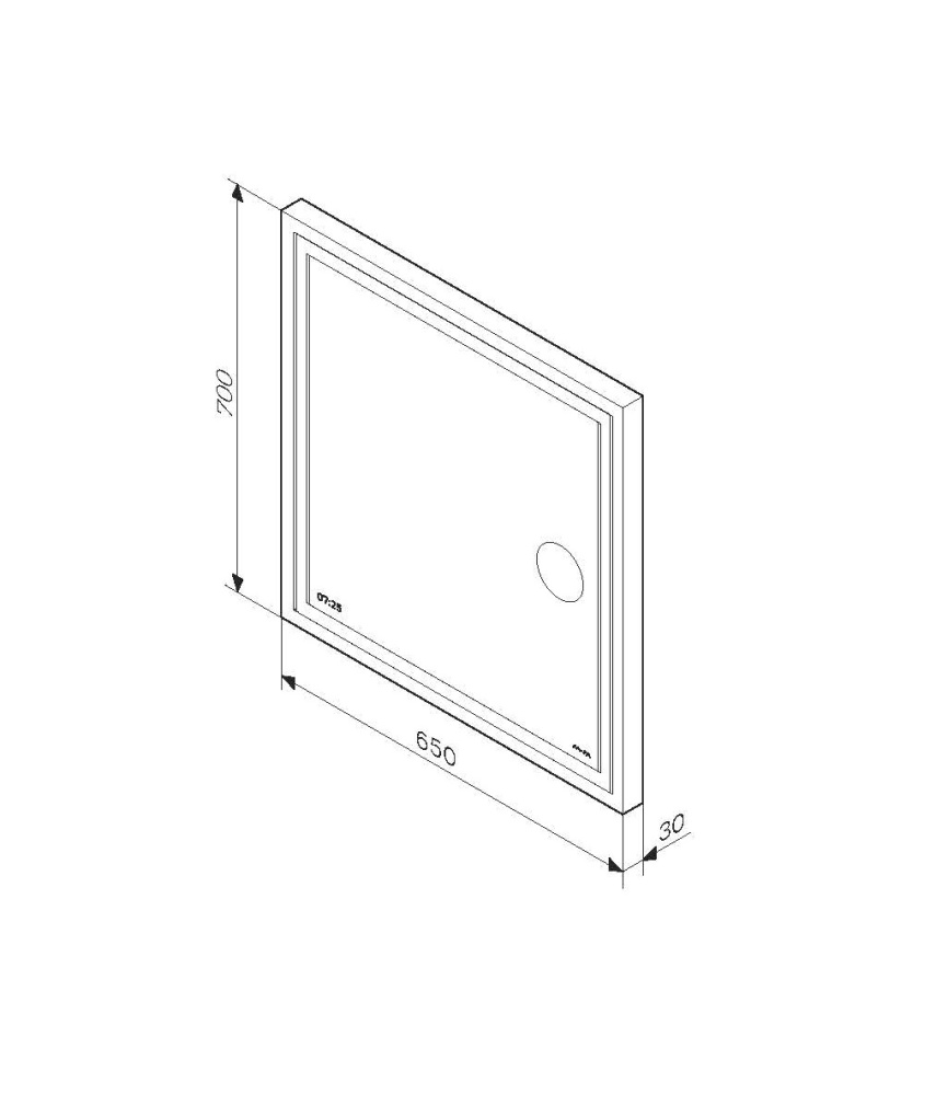 Зеркало с LED-подсветкой Am.Pm Gem (M91AMOX0653WG)