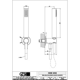 Душевой гарнитур Gessi Inciso (58123#299) черный