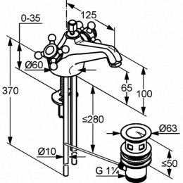 Смеситель для раковины Kludi Adlon (510124520)