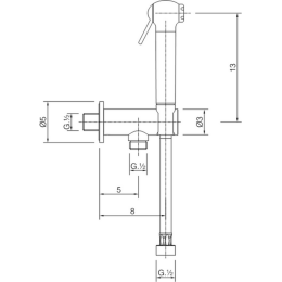 Гигиенический душ Cisal Shower AR00791021, хром