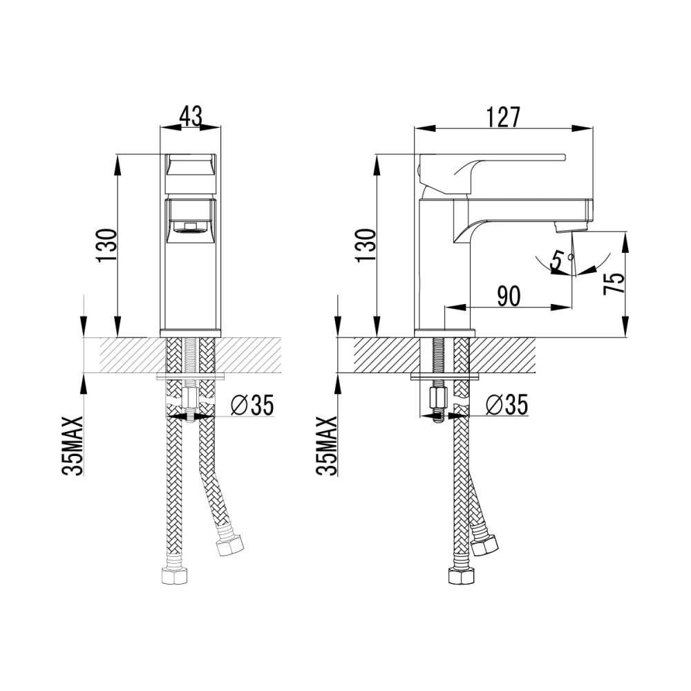 Смеситель для раковины Lemark Plus Grace (LM1506C) хром