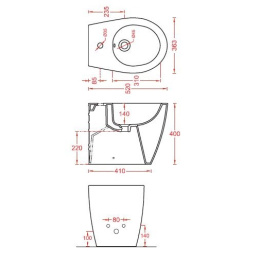 Биде напольное ArtCeram Step (STB002 01 00) белый