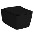 Подвесной унитаз VitrA Metropole (Метрополь) 7672B083-0101 безободковый Rim-ex (Рим-экс) матовый чер