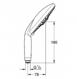 Grohe Rainshower 28765000 Душ ручной, 4 вида струи