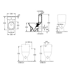 Villeroy&Boch O'Novo 5788R101 Сливной бачок с нижним подключением воды, белый