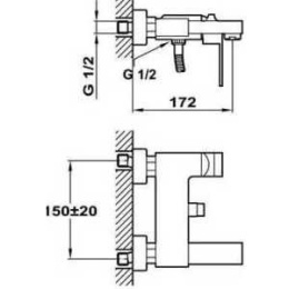 Teka Cuadro 3812202 Смеситель для ванны