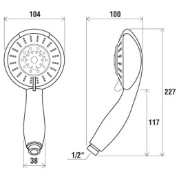 Фото Душевая лейка Ravak  (X07P008), хром