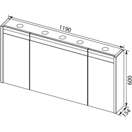 Зеркало-шкаф Aquanet Лайн 120 белый