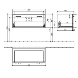 Тумба под раковину A233N1BM VILLEROY&BOCH Central Line, 930 x 381 x 440 мм
