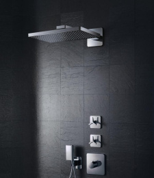 Фото Верхний душ Axor ShowerSolutions 35275000, 46 х 27 см, 2 режима струи, с держателем